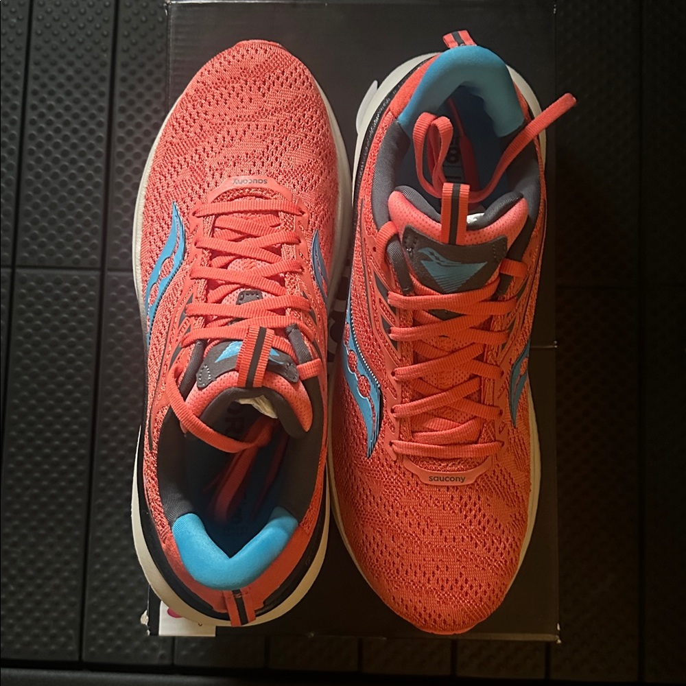 NEW Saucony Echelon 9 Running Shoes Sneakers W SZ8.5 Coral/Ocean - Picture 4 of 9